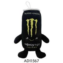 Monster Ultra-White energetinio gėrimo skardinės pliušinis žaislas Anime žaidimo atributika Kolekcinė minkšta lėlė Balta 10cm juoda