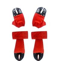 with Gloves Red Lobster Costume Set Cartoon Costume Headwear Funny Crab Headband  Halloween Party Style E red