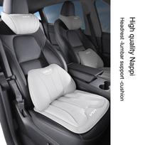 A2 Car Seat Headrest Neck Pillow Nappa Leather Lumbar Breathable Seat Cushion For KIA K9 Sportage Niro K5 Carnival EV6 EV9 EV3 K8 1Pcs-seat cushion balta
