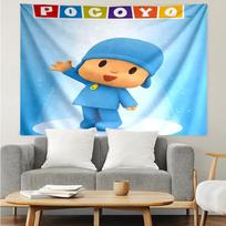 Pocoyo Print Tapestry, Backdrop, Easy Setup, Ideal for Bedroom, Office & Living Room, with Aesthetic Wall Hanging Decor. 150cmx200cm