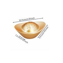 Gold Ingot Ornament Prosperity Yuanbao Traditional for Living Room beige