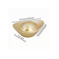 Gold Ingot Ornament Prosperity Yuanbao Traditional for Living Room beige