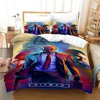 Game Hitman Killer 3D NEW Duvet Cover Pillowcase Bedding Set Adult Boy Girl Bedroom Decoration Children Single Double Large 70x133cm 2pcs gray