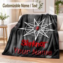 Custom Text Flannel Blanket Slipknot Print Warm Cozy Blanket Home Sofa Bedding 100cmx150cm