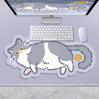 XXL Large Cute Furry Mouse Pad Kawaii Kitty Cats Mouse Mat 70x30cm Gamer Desk Carpet Anime Mousepad Gaming Accessories Play Mats 300x700mm