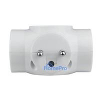 Elektros lizdo šakotuvas - DPM P901W 3 lizdų su įžeminimu, 250 V, 16 A, 3 500 W, Baltas