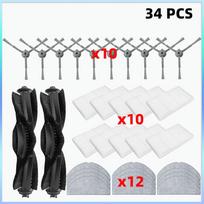 Compatible For ILIFE V20 / Vyzzle D10 / Laresar L10 / Lydsto R1D Edge / Roidmi Eve Rook S Main Roller Side Brush HEPA Filter Mop