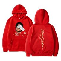 Michael Jackson Face Graphic Hoodie Men Women Retro Gothic Rock Sweatshirt Men's Fashion Hip Hop Oversized Pullover Streetwear XXXL juoda