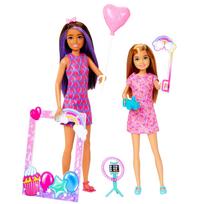 Barbie Skipper and Stacey Fun Photo Set  As seen in the movie [Barbie] [Dress-up dolls] [2 dolls, accessory playset] [Ages 3+] HKB12 pink