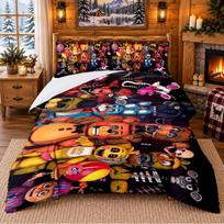 Five Nights at Freddy’s Pattern Bedding 3Pcs Set Bed Sheet And Pillowcases For Indoor Bedroom 135cmx200cm