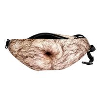 Novelty Realistic Fanny Pack Funny Fake Waist Bag for Costume Parties and Pranks One Size juoda