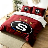 HC Sparta Praha 3 dalių patalynės komplektas Paprastas modernus patalynės komplektas Atsparus raukšlėms Minkštas audinys Visų sezonų naudojimui puiki dovana 140cmx210cm