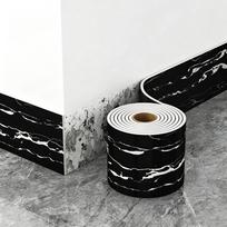 2mm Thick Self-Adhesive Marble Tile Wall Sticker Waterproof Skirting Board Waistline DIY Home Decoration 10cm*5m*1set