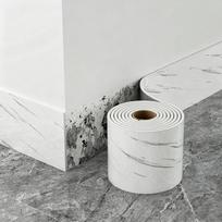 2mm Thick Self-Adhesive Marble Tile Wall Sticker Waterproof Skirting Board Waistline DIY Home Decoration 10cm*5m*1set