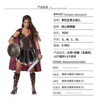 Halloween costume cosplay spartan warrior costume cosplay costume, roman gladiator costume L black