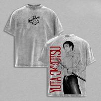 Anime Jujutsu Kaisen Okkotsu Yuta Graphic T Shirt Men Women Clothing Loose Tshirt Washed Cotton Tee Harajuku Unisex T-shirt S gray