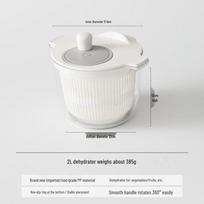 Chixing Manual Salad Spinner and Vegetable Dehydrator 2L white