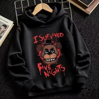 Five Nights at Freddy's Graphic Hoodie –  I Survived Five Nights XXL black