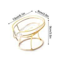 1pc Wrought Iron Oval Soap Holder with Drainage, Stylish Soap Tray for Bathroom, Kitchen Sink & Shower, Countertop Storage Organizer beige