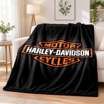 Harley-Davidson flanelinis pledas Minkštas šiltas jaukus sofai lovai patalpų namų miegamojo naudojimui 100cmx150cm