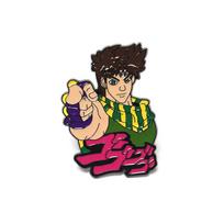 JOJO's Bizarre Adventure Joseph Cosplay Brooch, Necklace, Ring, & Badge Set black