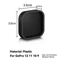 Priedai Gopro 13 12 11 10 9 Vandeniui atsparus dėklas Silikoninis dėklas Stiklinis ekrano apsaugas Komplektas Adapteris Laikiklis Asmenukių lazdelė black