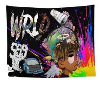 VIKAMA Juice WRLD Tapestry 999 Club Graffiti Wall Hanging Hip Hop Rapper Art Street Decor Aesthetic Dorm Room Banner Cloth 150X200CM
