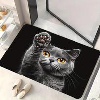 British Shorthair Print Doormat - Non-Slip Microfiber Polyester Mat for Bedroom Living Room Entryway, Perfect Pet Lover Gift 1p50x80x1cm