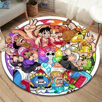 One Piece Monkey D Luffy Round Area Rug Carpet Rug For Living Room Bedroom Sofa Playroom Decor Nonslip Floor Mat 100cmx100cm