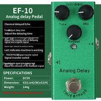 Gitaros efektų pedalas Elektrinis daugiafunkcis Reverb Chorus Delay Metalinis Stompbox Effects-10 simulate delay