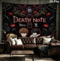Death Note Wall Tapestry Aesthetic Wall Hanging Printed Fabric Blanket Decorative Tapestries For Bedroom Living Room Home Decor 130cm x 150cm