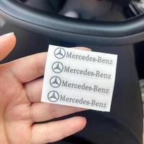 Automobilio logotipų lipdukai Metalinė emblema Aksesuarai Mercedes Benz AMG W206 W204 W205 W212 W213 W221 W222 W223 W251 W464 W240 W211 GLE 4Pcs white