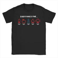 I'm Fine Everything's Fine DayZ Men's T Shirt Shotting Game Novelty Tee Shirt Short Sleeve T-Shirts Graphic Clothes 150 gray