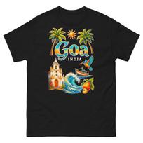 Goa India T-Shirt Souvenir Tee Beach Church Palm Tree Travel Keepsake Gift Shirt 130 beige
