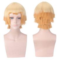 Slayer Kimetsu No Yaiba Kamado Nezuko Cosplay Costume With Exquisite Craftsmanship And Breathable Fabric** Agatsuma Zenitsu Wig,One Size beige