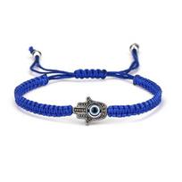 Lucky Eye Blue Evil Eye Charms Apyrankė Raudona Sriegis Virvė Pora Draugystės Apyrankė Moterys Vyrai Rankų darbo palinkėjimas Papuošalai Dovana blue