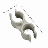 10 vnt. 20/25/32 mm dvigubo vamzdžio spaustukas H formos vamzdžių spaustukai Twin plastikinis vamzdžio spaustukas Žemės ūkio drėkinimas beige 20mm gray