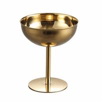 Nerūdijančio plieno ledų puodelis 150/250ML, pudingo, deserto dubenėlis, trumpas salotų dubuo, namų virtuvė 150ML-High Leg Gold
