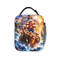 Epic Pirate Ship Luffy One Piece Lunch Bag For Girl Boy  Travel Print Lunch Box Aesthetic Waterproof Tote Food Bags One Size beige