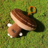 Edible Fungus Plush Keyring With Soft Pp Cotton For Men And Women Travel Bag Decor Reishi brown