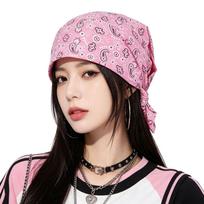 Pirate Hat For Women Summer Cotton Foldable Windproof Stylish Headgear Pink Cashew