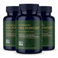 Global Healing Center Oxy-Powder Natural Digestive Cleanse Capsules 3pack