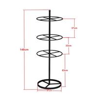 Three-Tier Open Frame Underwear Display Rack Sturdy Rotating black
