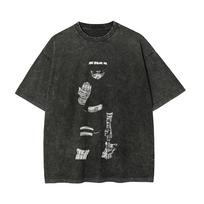 Rock Lee T Shirt Naruto Men Acid Wash Anime Manga Graphic Cotton Streetwear Taijutsu Master Minimalist Retro Vintage Tee XL black