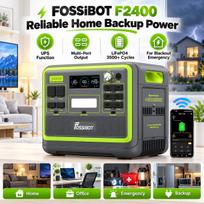 FOSSiBOT F2400 Nešiojama elektrinė 2048Wh 2400W Peak 4800W Lifepo4 Baterija Saulės įkrovimas Daugialypis Portas UPS Stovyklavimui Kemperiui Namų Elektros Tiekimo Sutrikimui FOSSiBOT F2400-YY