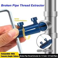 Broken Pipe Thread Extractor Tool For 1/2 3/4 1 Inch Faucet Angle Valve Broken Thread Remover Plumbing Repair Kit For Dn15 Dn20 Dn25 Pipes Fittings mėlyna