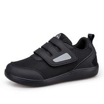 127 Unisex Flyknit Velcro Walking Shoes - Low-Top, Wide Foot, Mesh Upper, Casual Sneakers 42 black
