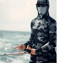 Sailing Gear Men Fishing Hooded Shirts Beach Blusas Para Pesca Fishing Jersey Performance Apparel Camisa De Pesca Uv Manga Longa M gray
