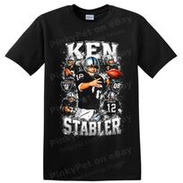 Ken Stabler Oakland Raiders Quarterback Football T Shirt Vintage Style Art Tee XXXXL black