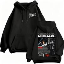 Singer Michael Jackson Classics Zipper Hoodies Rock Fashion Vintage Zip Up Pullovers Men Women Casual Long Sleeve Sweatshirts 2XL black